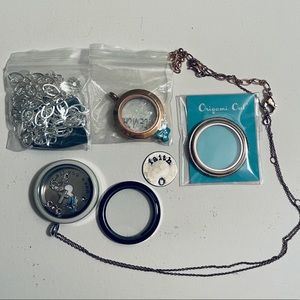 Origami Owl necklaces with charms